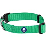 Blueberry Pet Essentials 21 Colors Classic Dog Collar, Emerald, Medium, Neck 14.5'-20', Nylon...