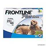 FRONTLINE Plus for Dogs Flea and Tick Treatment (Medium Dog, 23-44 lbs.) 3 Doses (Blue Box)