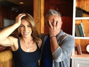 Jillian Michaels and Cesar Millan pose for a picture.
