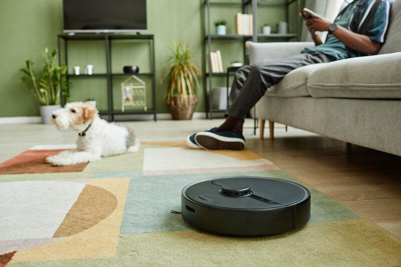 Robot vacuums are a great tool for cleaning your home, especially while you are away. Look for models that are geared toward pets and sucking up the hair.